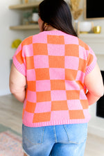 Dazzle Me Checkered Sequin Top