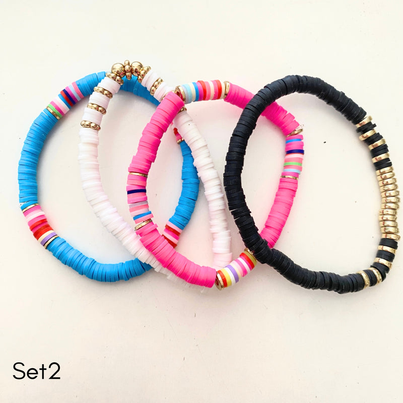 Rubber Bead Bracelet Sets