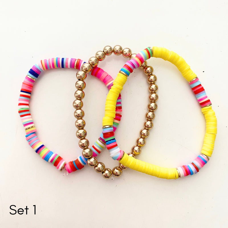 Rubber Bead Bracelet Sets