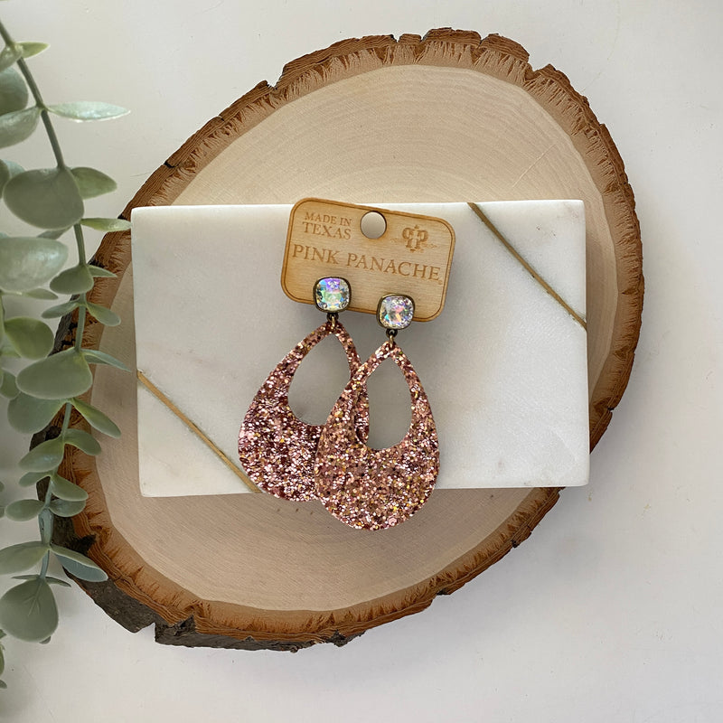 Glitter Leather Earrings