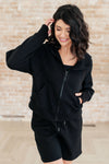 Sun or Shade Zip Up Jacket in Black