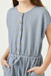 Girls Button Knit Romper