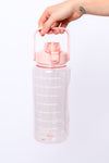 Elevated Water Tracking Bottle in Pink