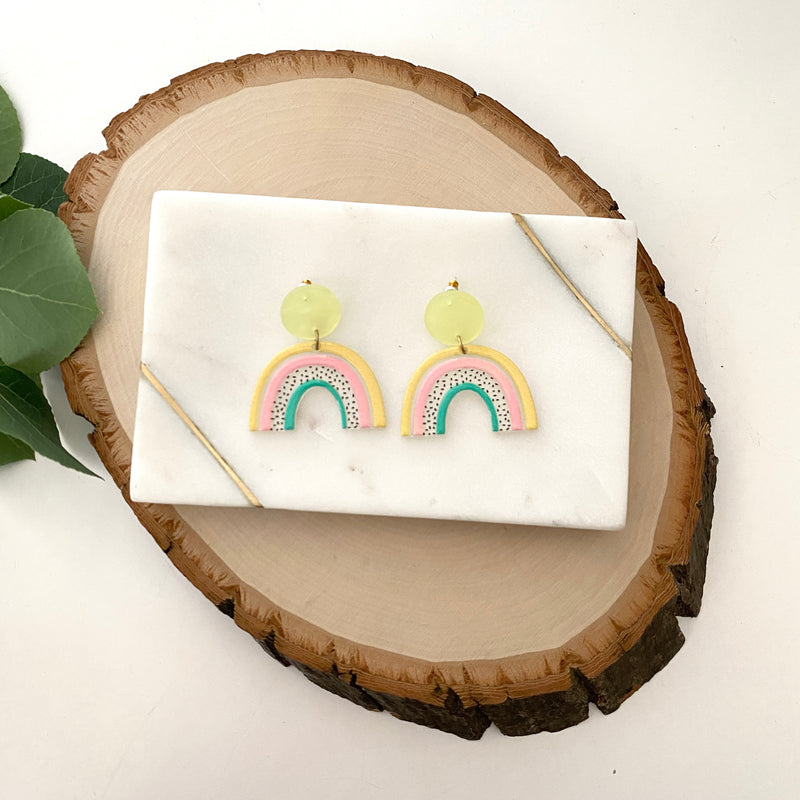 Rainbow Acrylic Earrings