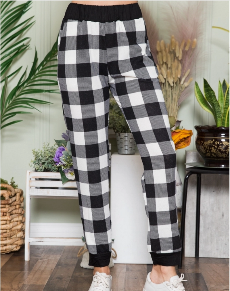 Plaid Loungewear Bottoms