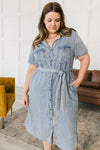 Wait For It Denim Shirtdress