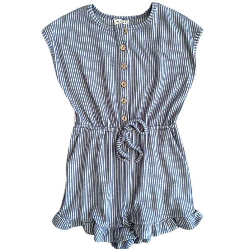 Girls Button Knit Romper